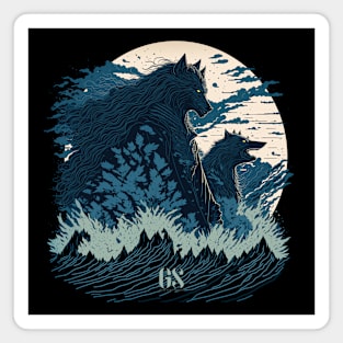 Wolves in the night Magnet